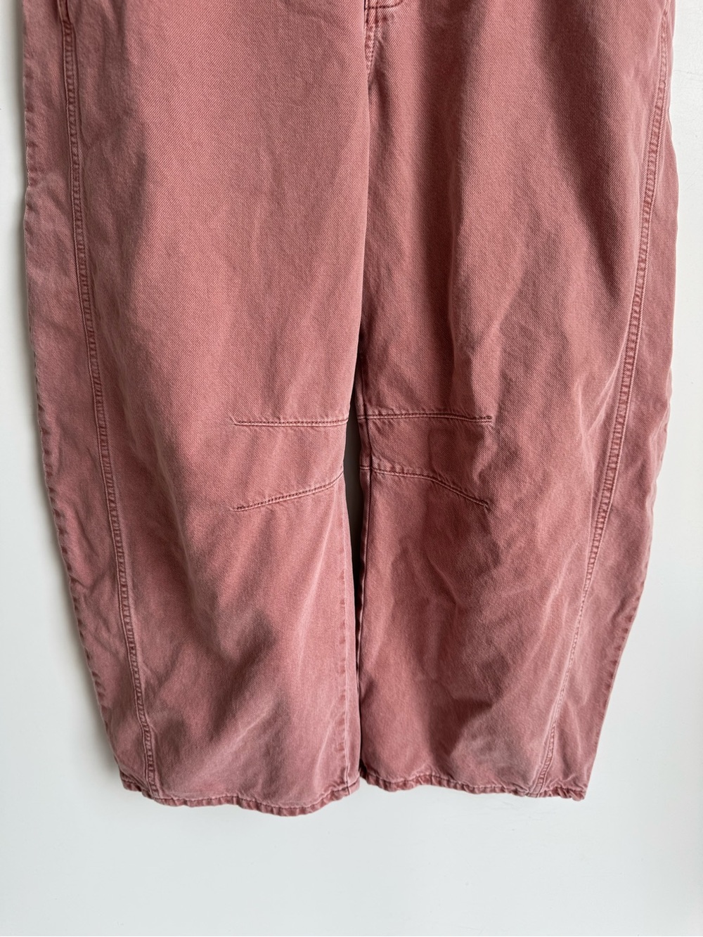 We The Free Good Luck Mid Rise Barrel Jeans Sunsetter pink size 32 or 14 cropped - Picture 11 of 14